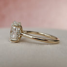 3.0CT Oval Cut Hidden Halo Moissanite Engagement Ring