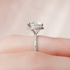 4.50CT Round Hidden Halo Moissanite Diamond Pave Engagement Ring For Women