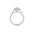 2.15CT Oval Cut Moissanite Halo Pave Diamond Engagement Ring