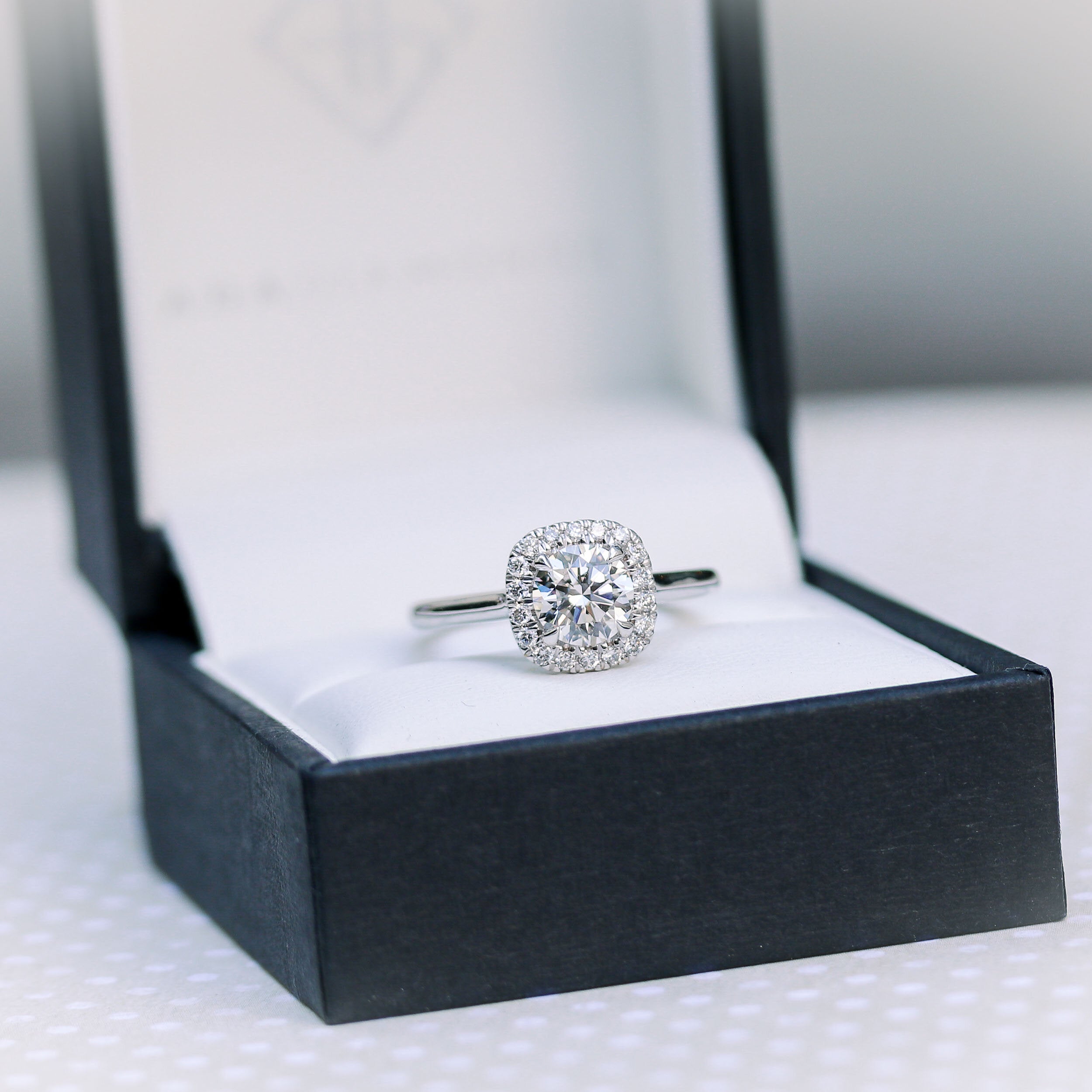 1.75CT Cathedral Set Round Moissanite Diamond Halo Engagement Ring For Women