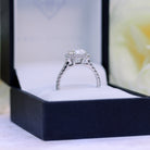 2.25CT Round Brilliant Cut Moissanite Halo Pave Diamond Engagement Ring