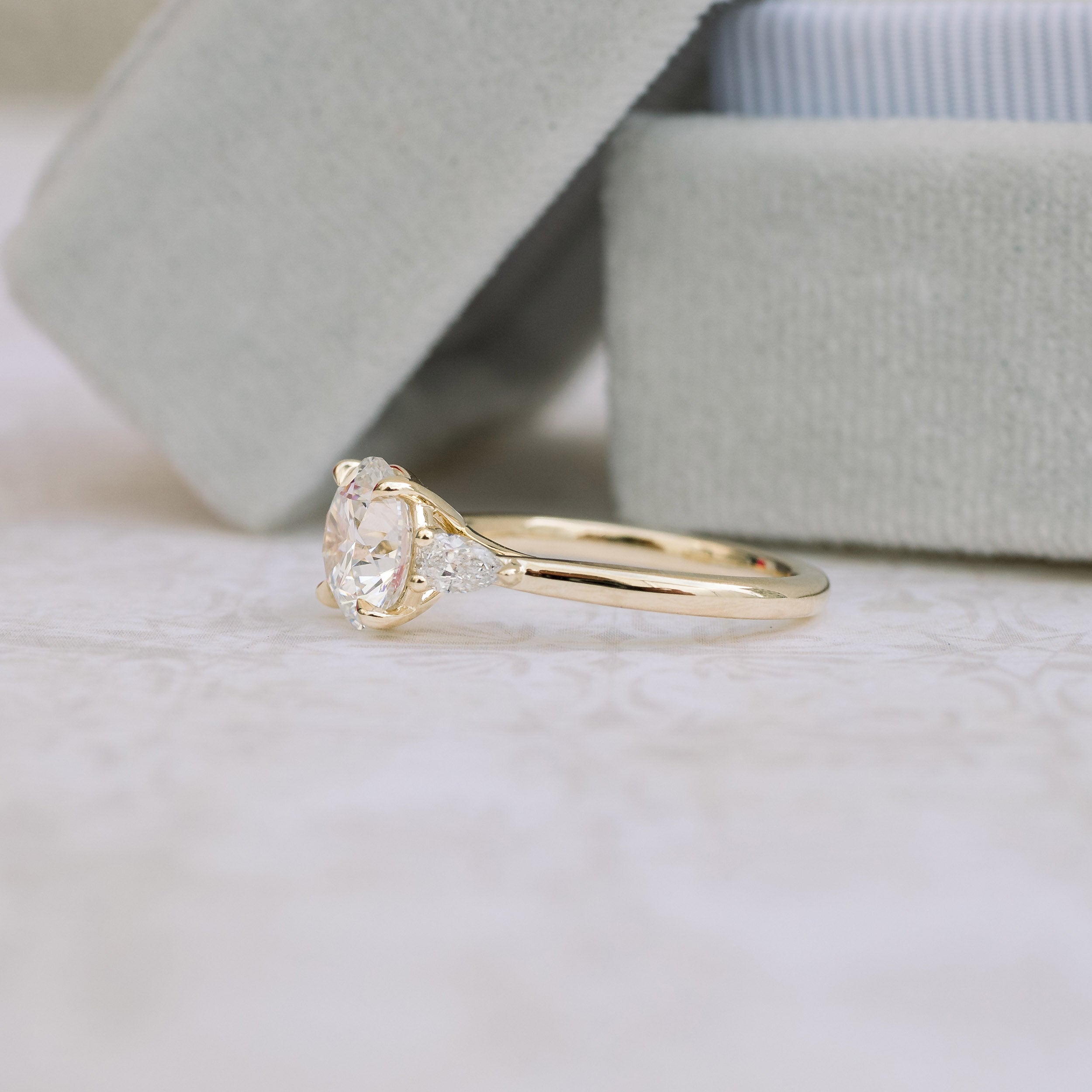 Round Moissanite Engagement Ring