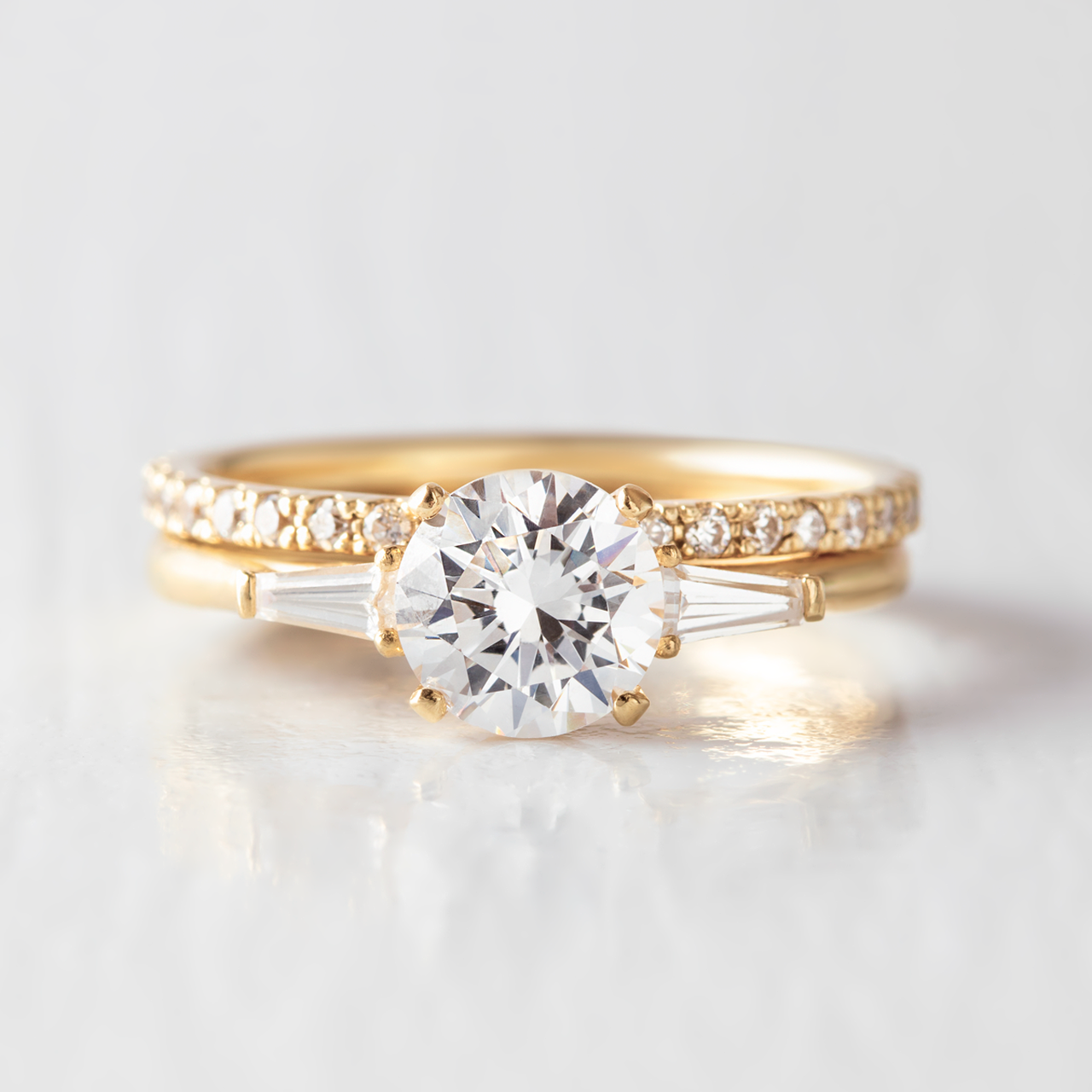Unique moissanite jewelry sets