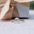 2.50CT Round Brilliant Cut Moissanite Channel Pave Diamond Engagement Ring