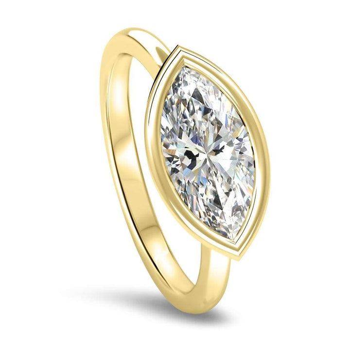 East West Marquise Cut Diamond Moissanite Engagement Ring For Women 
