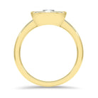 Oval Cut Diamond Bezel Set Moissanite Engagement Ring For Her 