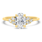 Oval Cut Diamond Cluster Moissanite Engagement Ring For Women