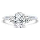 Oval Cut Diamond Cluster Moissanite Engagement Ring For Women