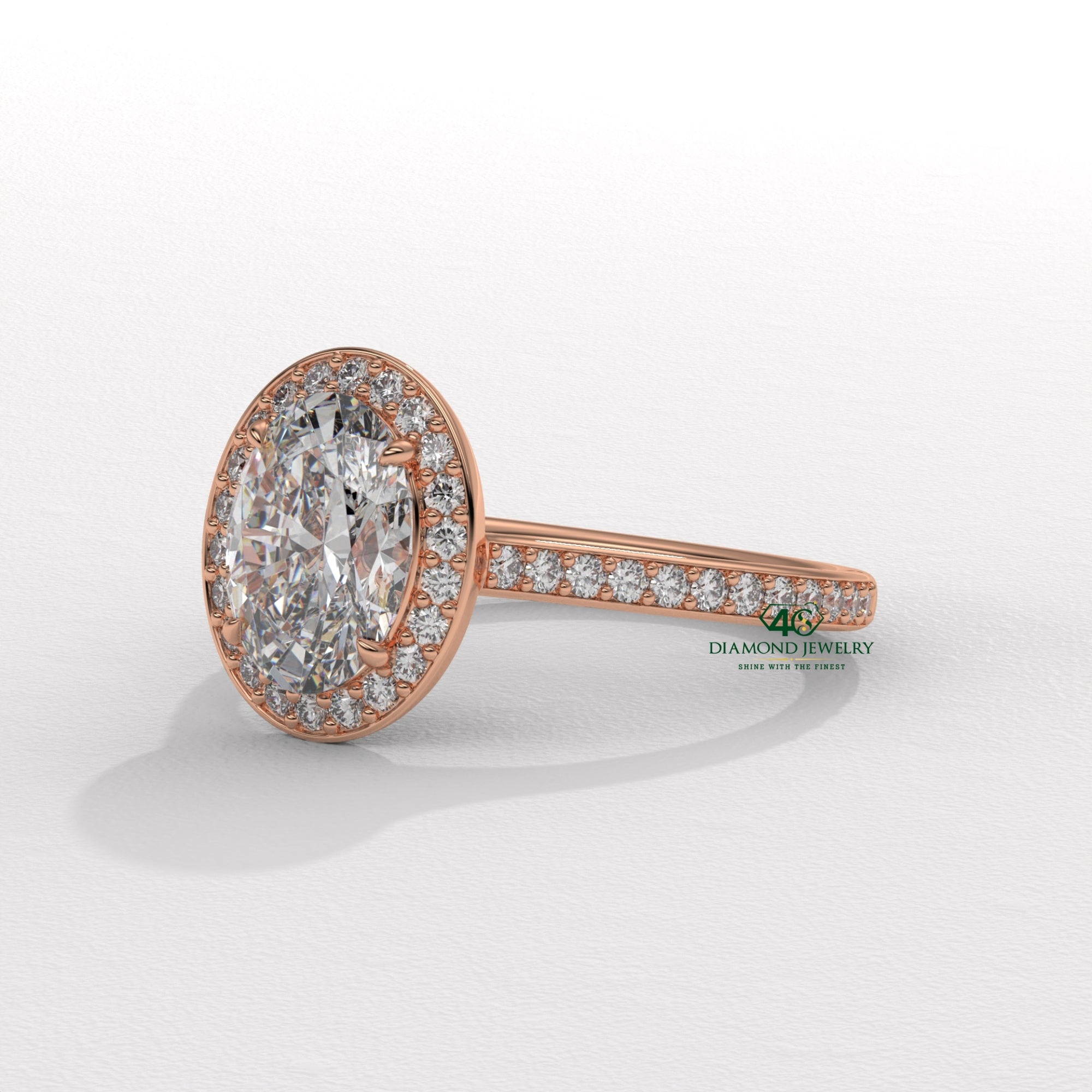 oval cut diamond ring setting, oval diamond prong setting, luxury oval diamond ring