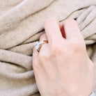 1.75CT Asscher Three Stone Moissanite Diamond Solitaire Engagement Ring