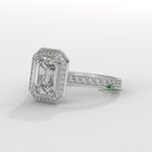 etite emerald cut ring, emerald and round diamond ring, emerald cut cathedral setting, emerald cut cluster ring, emerald cut eternity band