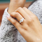 Moissanite engagement ring set sale clearance