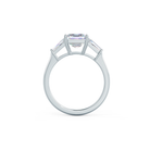 1.75CT Asscher Three Stone Moissanite Diamond Solitaire Engagement Ring