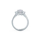  2.0CT Emerald Cut Moissanite Three Stone Diamond Engagement Ring