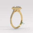 custom oval diamond ring, modern oval engagement ring, oval cut diamond with side stones