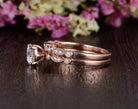 round-cut-solitaire-milgrain-style-moissanite-bridal-ring-set